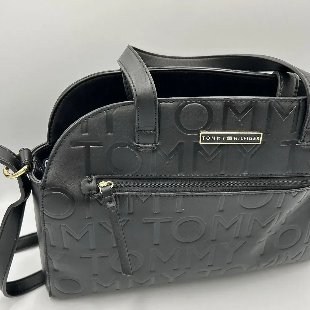 Tommy Hilfiger Black‎ Purse with Ajustable Shoulder/Handles Straps